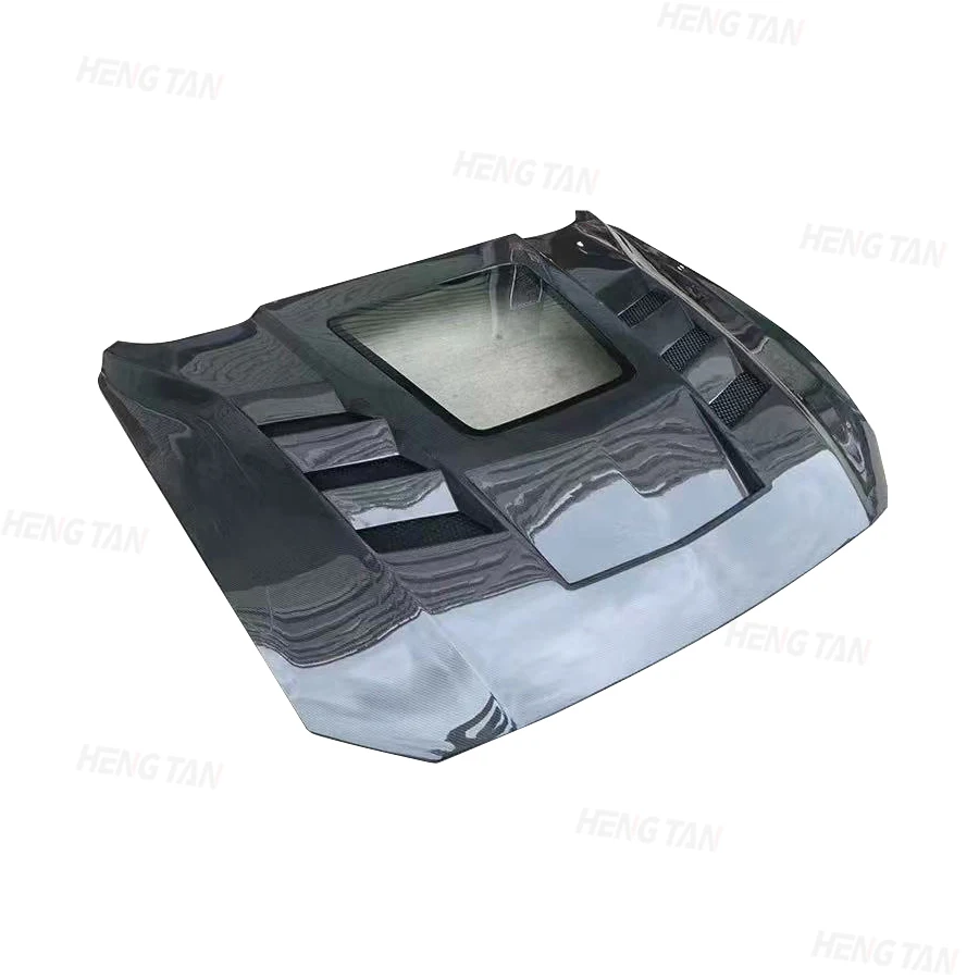 

Для Ford Mustang 2015-2020 GS стиль углеродное волокно автомобильный передний бампер капот двигателя вентиляционная крышка детали обновление комплект кузова