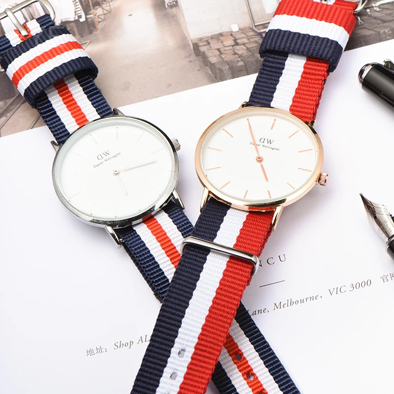 Breathable Nylon Watch Strap with Canvas Needle Buckle for Daniel Wellington Mido CK Rossini Watch Accessories 18 20 22m