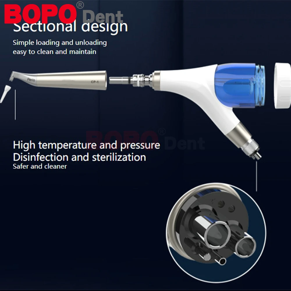 Dental Air Polishing Prophy Jet Teeth Polishing Sandblaster 2/ 4 Holes Air Polisher Handpiece Airflow/Sandblasting Machine