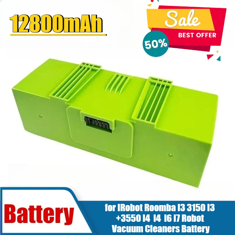 

12800mAh for IRobot Roomba I3 3150 I3 +3550 I4 I4 I6 I7 Robot Vacuum Cleaners Battery