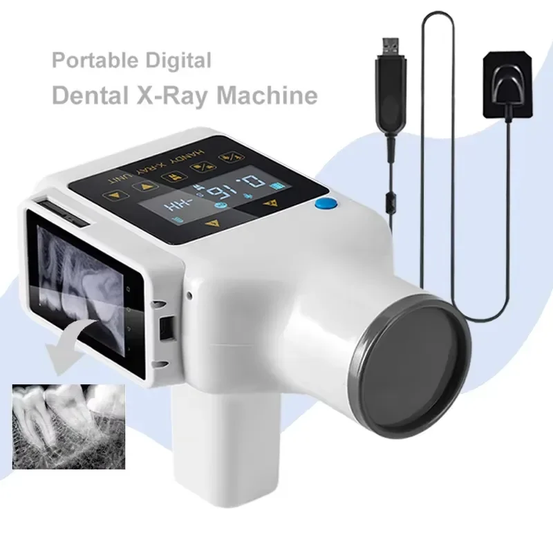 Portable Handheld Dental X Ray Machine with Built in Display Digital RVG Intraoral Sensor Touchscreen for Medical Device