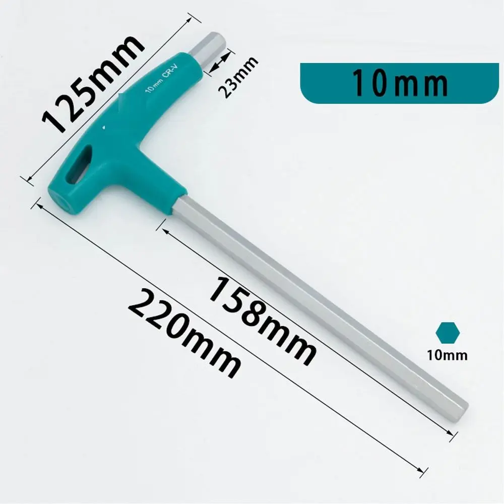 

Durable T-shaped Internal Hexagonal Wrench Steel Green Flat Headed Hexagonal 2mm Extended Rubber Handle Renovation