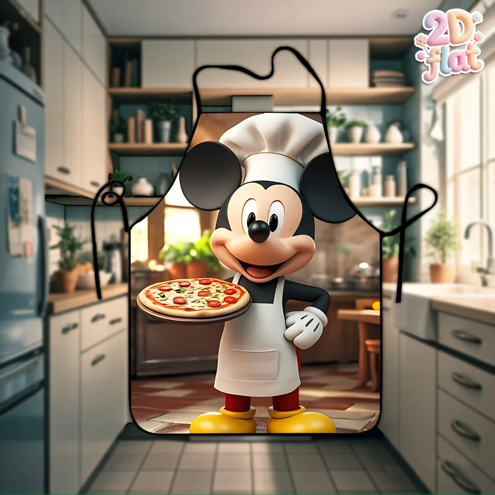 

Цельный фартук с комиксами Минни Маус и кукла Минни, идеально подходит для изготовления поделок, выпечки, рисования, кухни и бытовой уборки, кухонных принадлежностей