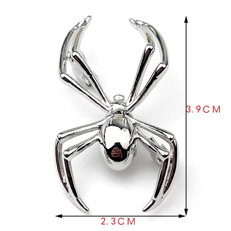 Exaggerated Creative Spider Brooch Metal Insect Badge Trend Pin Men Women Party Clothing Scarf Collar Accessories