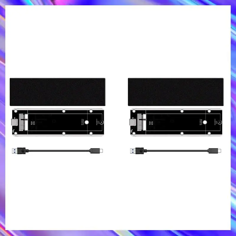 

2X For 2012 Air A1425 A1398 A1465 A1466 SSD Case USB3.2 GEN2 6Gbps M.2 SATA SSD Box SSD Enclosure A-C Cable