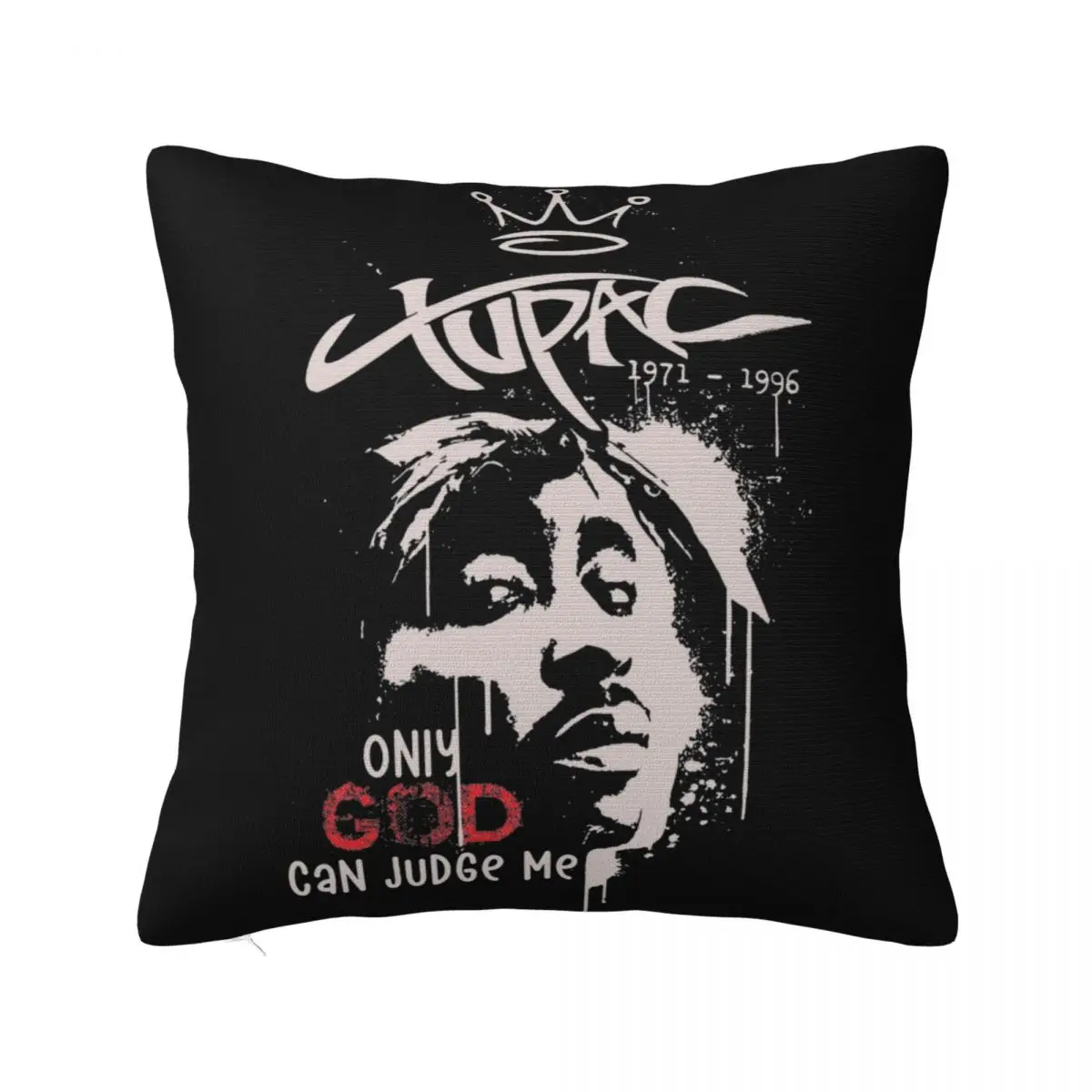 New Style Seat 2pac Only GOD Can Judge MeDecor Pillowcase Merch rapper Pillow Covers Square Multi-Size