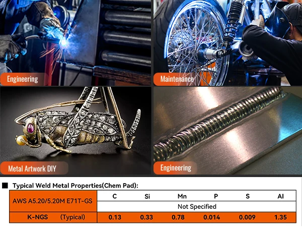 HITBOX E71T-GS 0.8mm Flux Cored Wire 1Kg Gasless MIG Welding Machine Accessories for All Position Welding