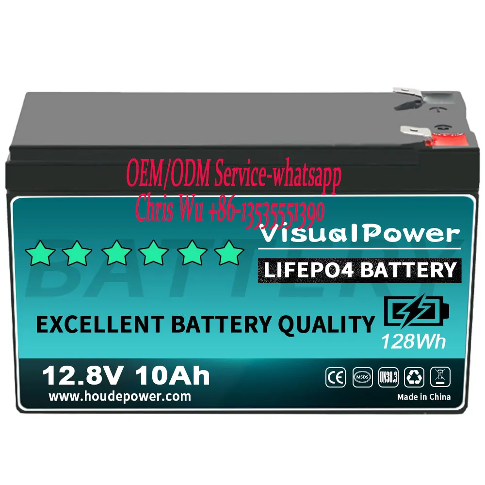 Lithium 12V 128Wh Battery Pack- Lithium Iron Phosphate LiFePO4 10Ah COSSIFTW