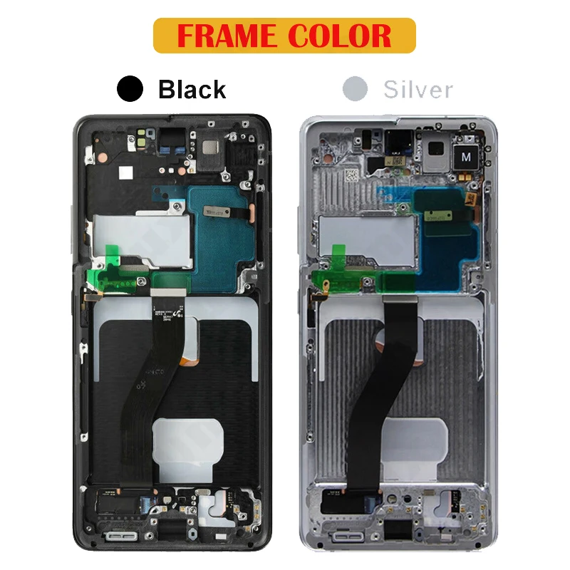 S21U LCD Screen For Galaxy S21 Ultra 5G Display G998B G998U G998N  Touch Screen Digitizer For s21 ultra Screen Replacement LCD