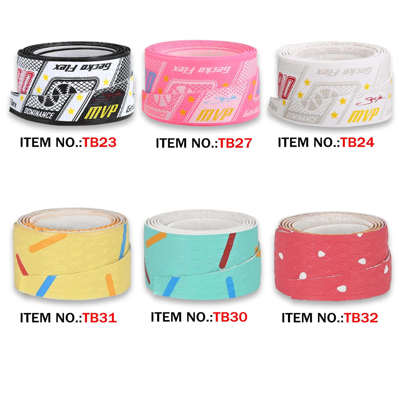 

AMASPORT Лента для захвата летучей мыши для бейсбола 20/40/60 шт. Нескользящая лента для мороженого в стиле нескольких цветов Лента для бейсбольной биты в стиле POP