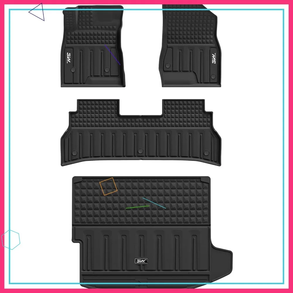 

All Weather TPE Floor Mats & Cargo Liner for Chevy Trax 2024-2026, Custom Fit Full Set Black