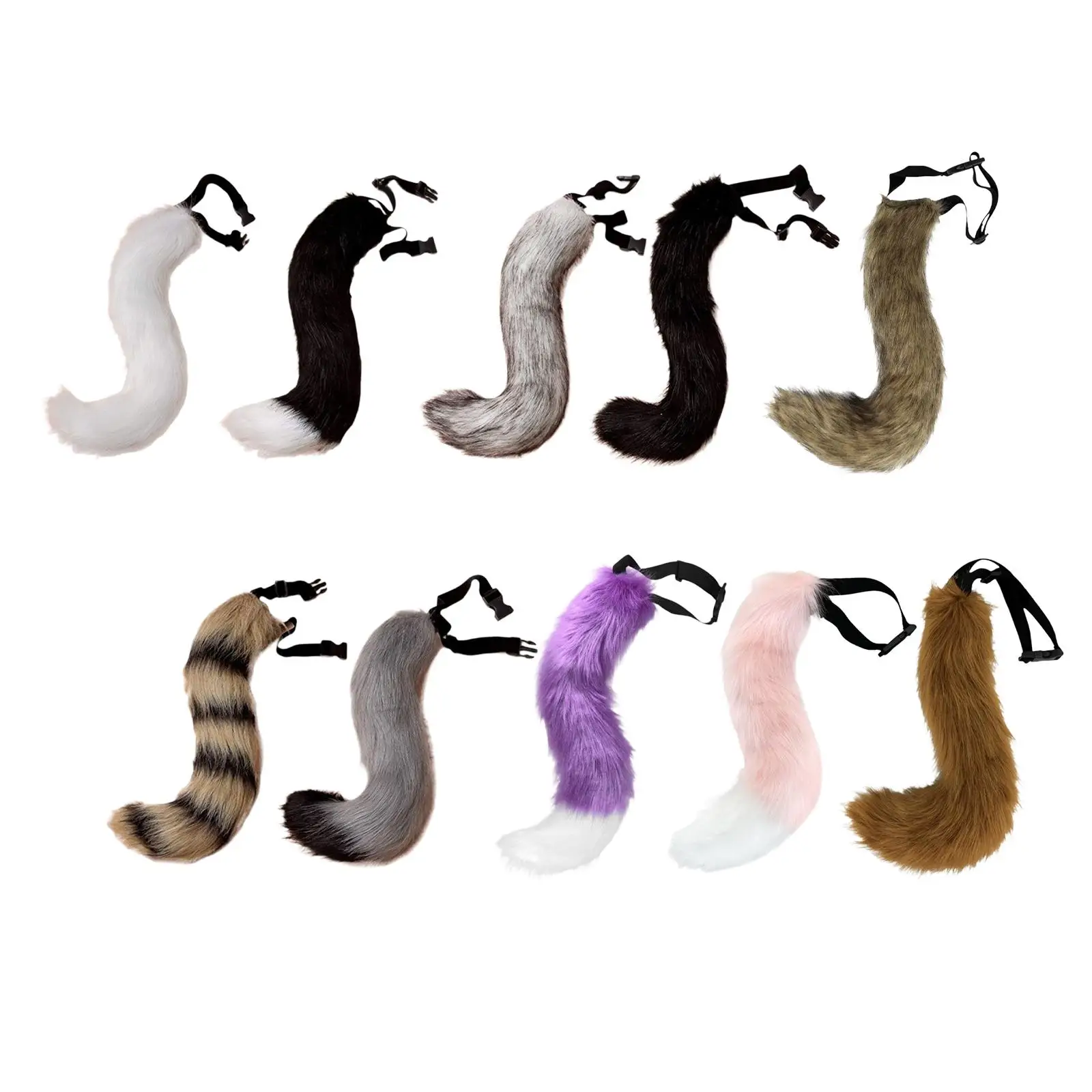 Anime Cosplay Animal Tail Toys Party Prom Artificial Fur for Children or Adults