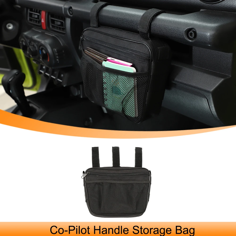 Co-pilot Armrest Storage Bag Organizer for Suzuki Jimny for Jeep Wrangler TJ JK JL JT Stowing Tidying Car Interior Accessories