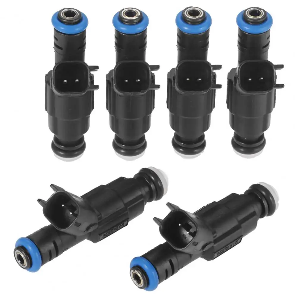 6Pcs Injector  Non-clogging   Oil Spray Nozzle Fuel Injector Nozzle Connector Set 0280155784 for Jeep