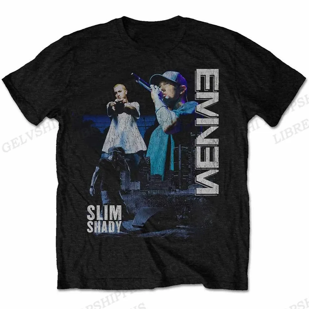 Rapper Eminem Men's Cotton T-Shirt Kids Hip Hop Top Plus Size T-Shirt Women's T-Shirt Rock Camisetas Boys T-Shirt Summer New