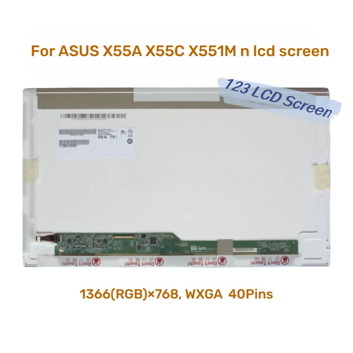 

ЖК-экран для ноутбука ASUS, 15,6 дюйма, X55A X55C X551M, сменный светодиодный дисплей, матрица 1366*768, 40pin