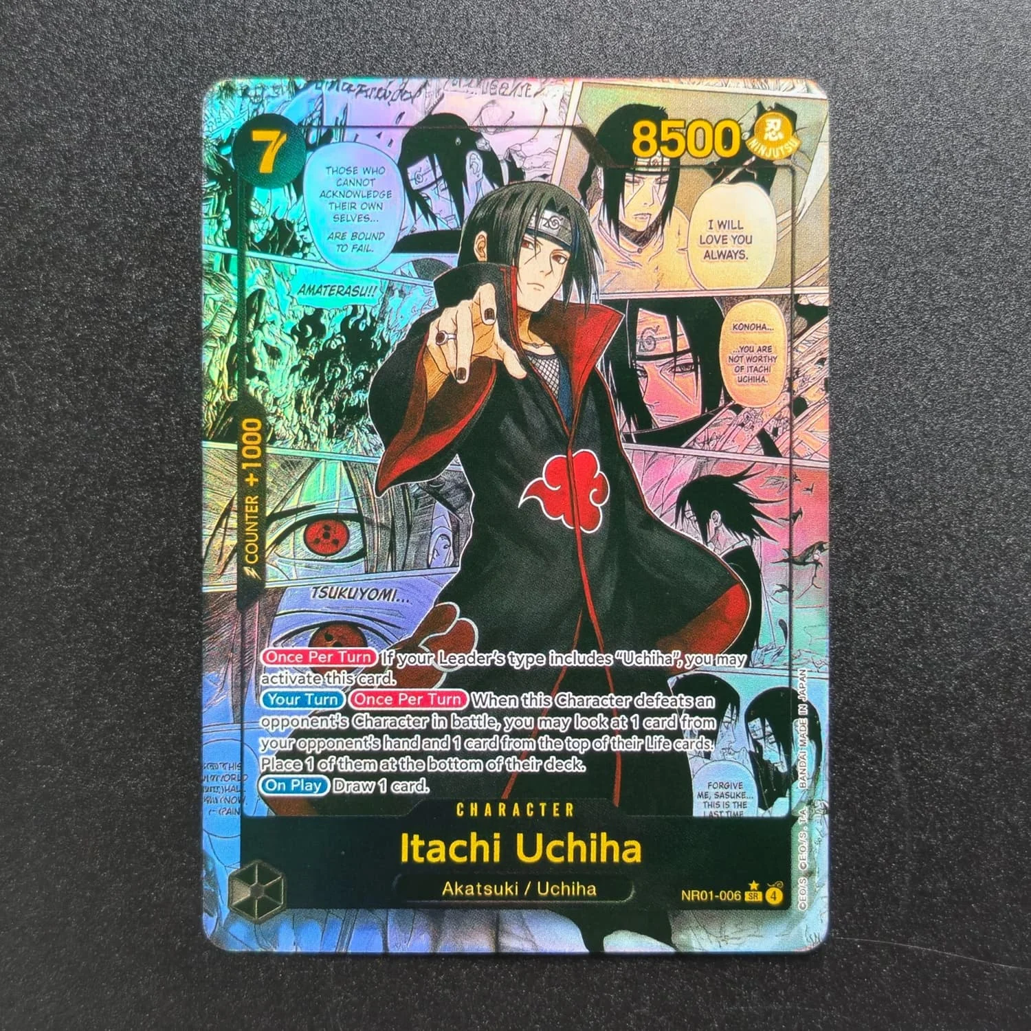 DIY Madara Uchiha Itachi Obito Rock Lee Fan‑Art Full‑Art Card, Manga Series English High‑Quality Game Collectible Card Toy