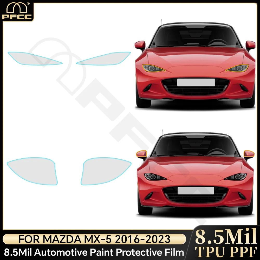

Protection Film For Mazda MX 5 2016-2023 Car Headlight Film Accessories PPF Kit Clear Rearview Mirror Anti Scratch Transparent