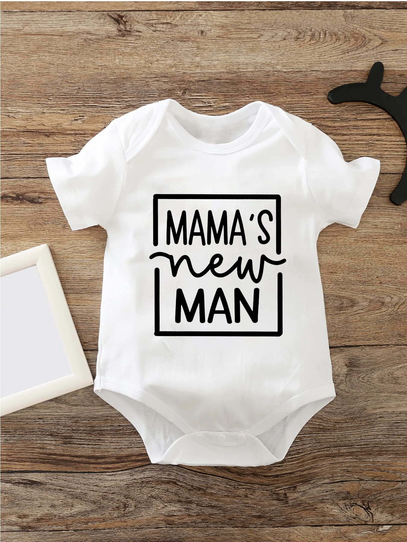 Creativity Minimalist White Newborn Onesie Comfy 100% Cotton Baby Girls Boys Clothes Dropship MAMA\'S New Man Letters Cute Suit