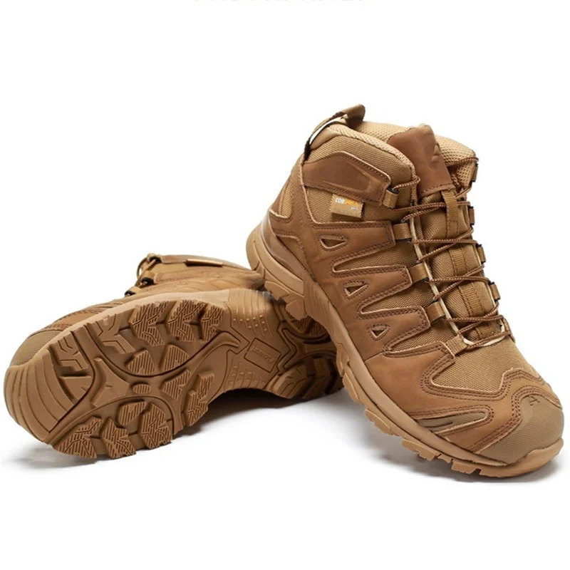 Heren Buiten Wandelen Klimschoenen Leger Fans Tactische Training Militaire Laarzen Lederen Nylon Slijtvaste Antislip Combat Laars