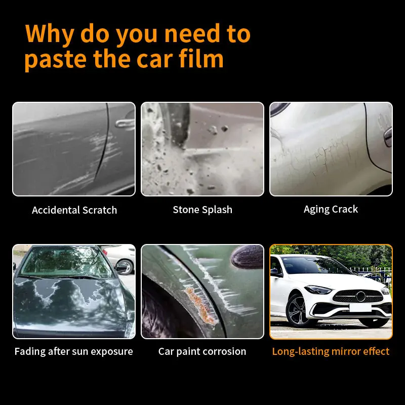 PFCC For Mercedes Benz C Class W206 2022 2023 Pre Cut PPF Car Paint Protection Film Clear Anti Scratch Transparent Sticker