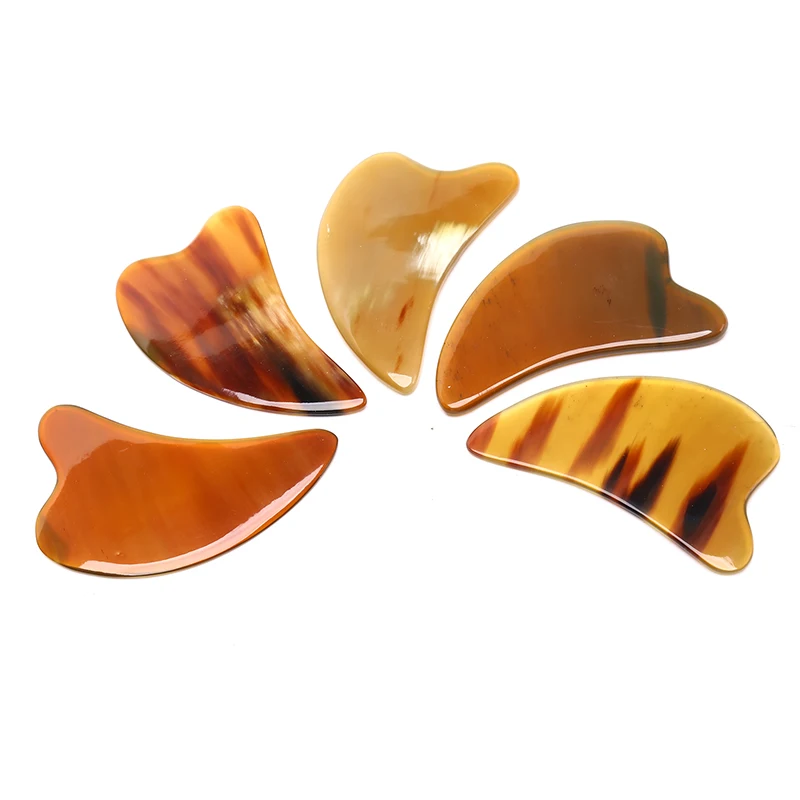 Natural Ox Horn Gua Sha Board Gouache Scraper Face Massager Facial Lift Scraping