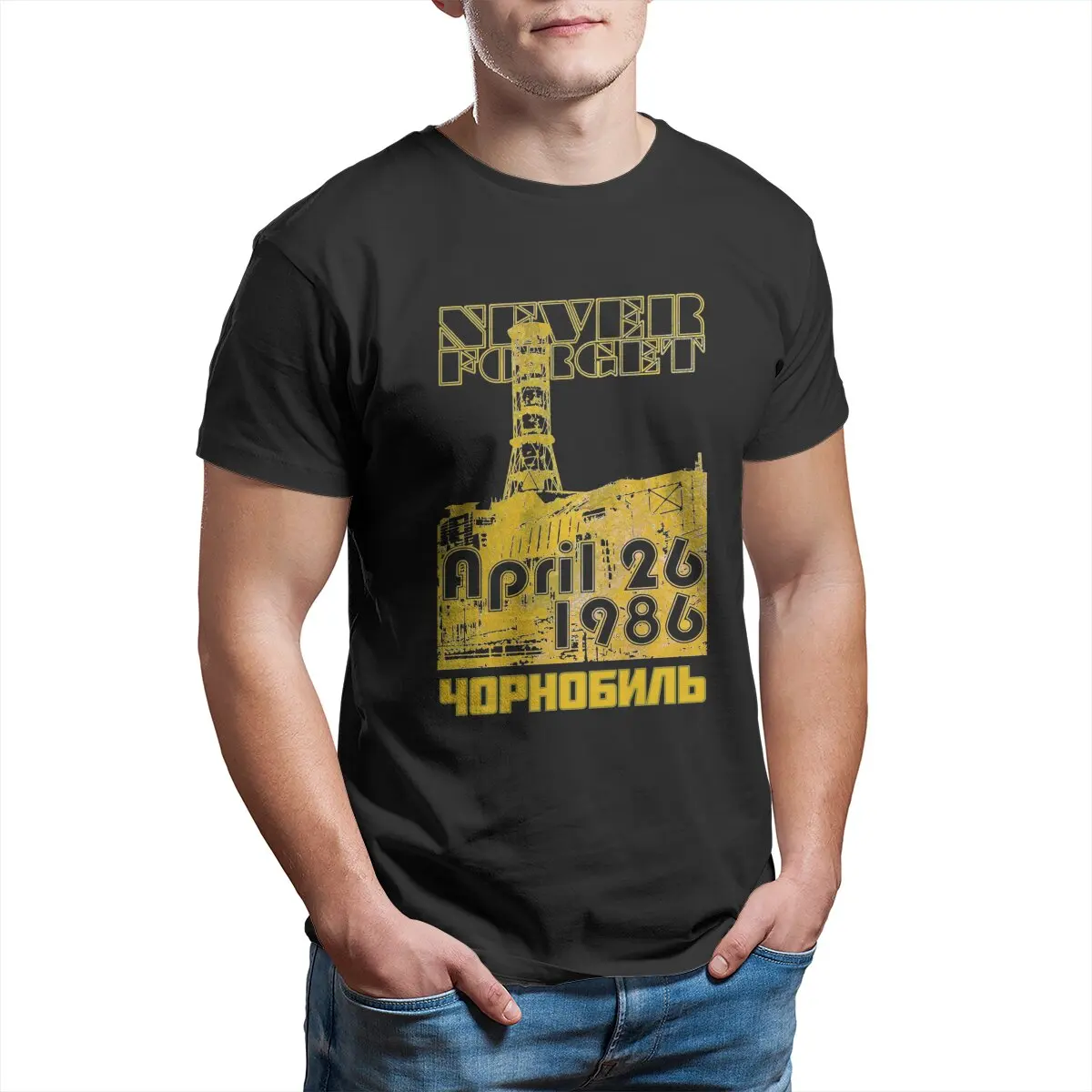 

CHERNOBYL 30th Anniversary plus size t shirt for men Pure Cotton vintage Big Size mens shirts graphic tee mens clothes