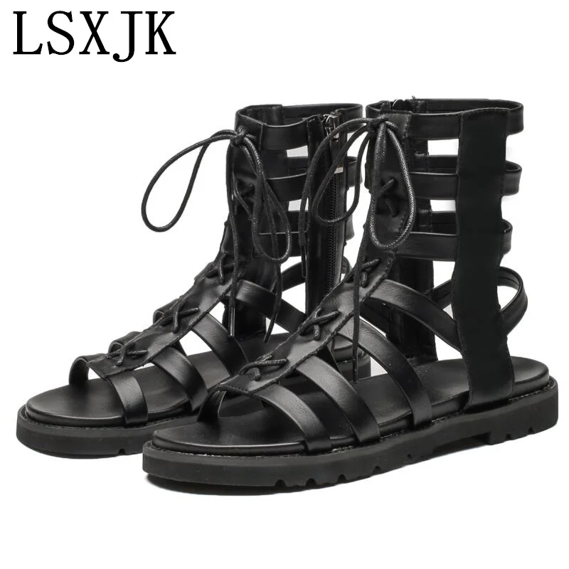 

LSXJK Roman Sandals Women's Summer 2022 Summer Net Celebrity Popular All-match Flat Sandals Women's Soft Sole Sandals