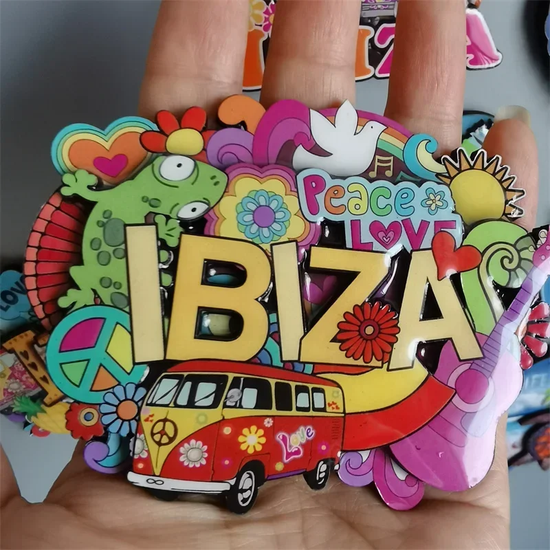 Spain IBIZA Tenefife Barcelona Woodon Refrigerator Magnets Travel Souvenir Home Decoration Gift for Friends