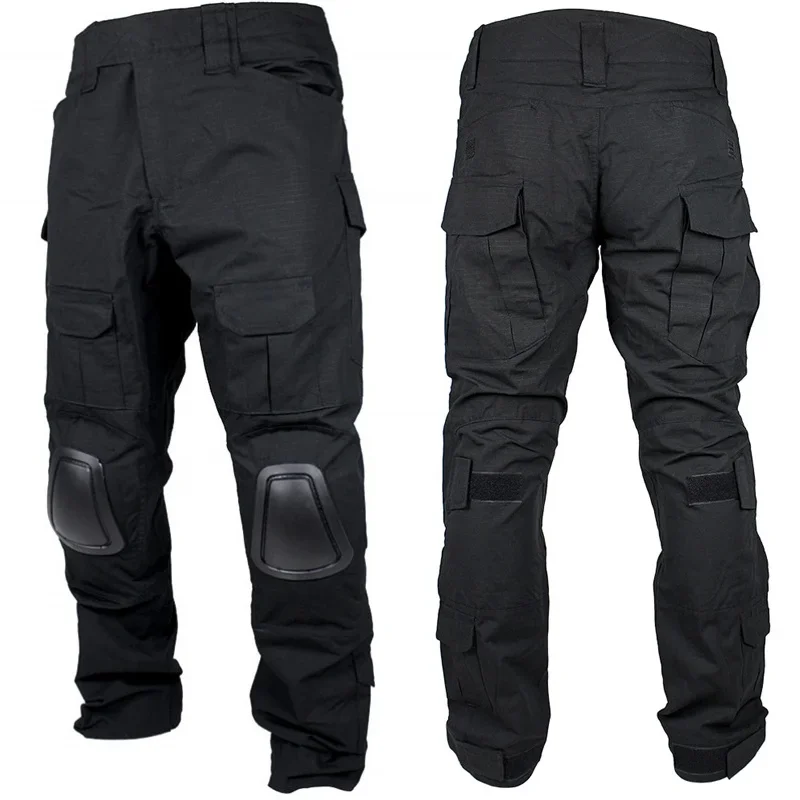 Gen2 Combat Pants With Knee Pads Tactical BDU Pants Cargo Black Men Airsoft Paintball Battlefield Training Hunting Trousers