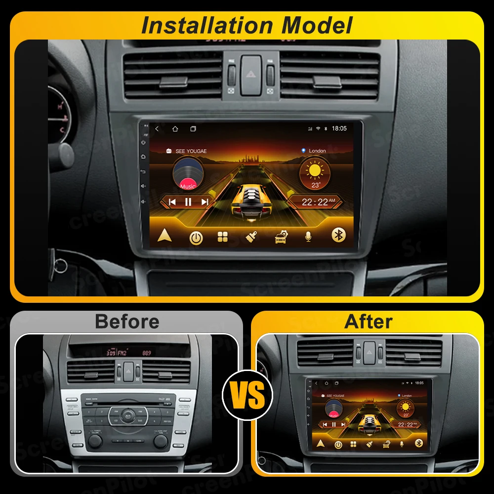 لمازدا 6 روي GH 2008 2009-2015 أندرويد 15 راديو السيارة الوسائط المتعددة مشغل فيديو Carplay شاشة تعمل باللمس اللاسلكية أندرويد السيارات 8 الأساسية #2