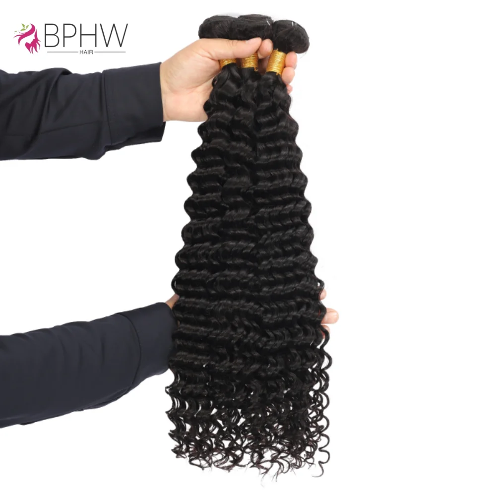 موجة عميقة 3 حزم مع إغلاق 4x4 الشعر البشري 3 حزم مع الدانتيل إغلاق ضفيرة شعر برازيلي حزم شعر ريمي تمديد