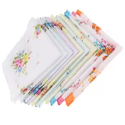 10pcs Women' Handkerchief Multicolor Hankerchiefs Fashion Hankerchief