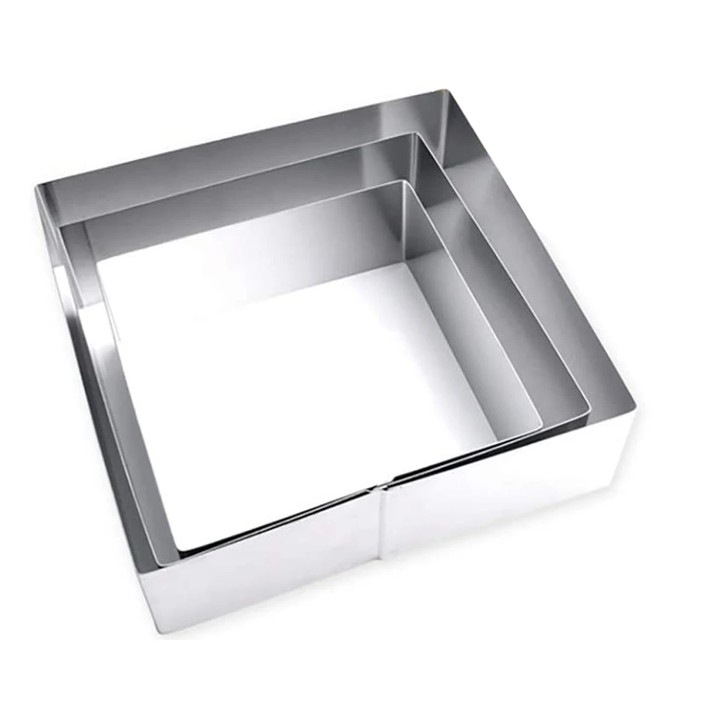 Набор из 3-х форм для торта, квадратная форма для мусса, кольцо для торта из нержавеющей стали, антипригарное кольцо для десерта, форма для выпечки, инструмент для выпечки