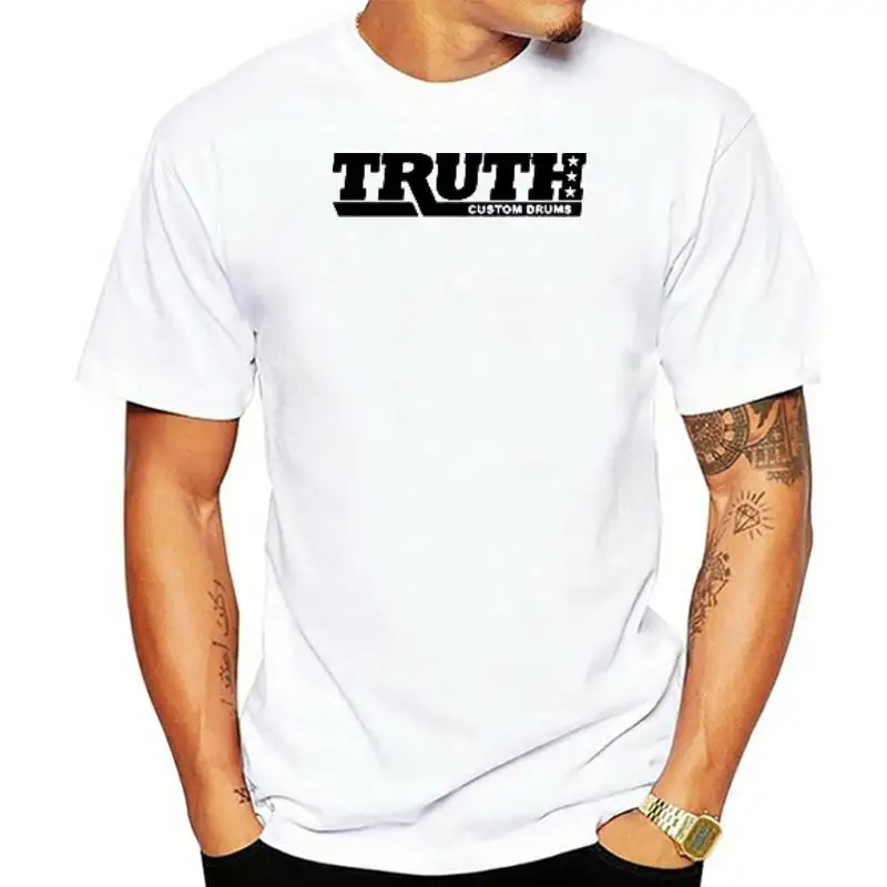 Truth Drums Black T-Shirt Men Grey Tee Size S-3XL