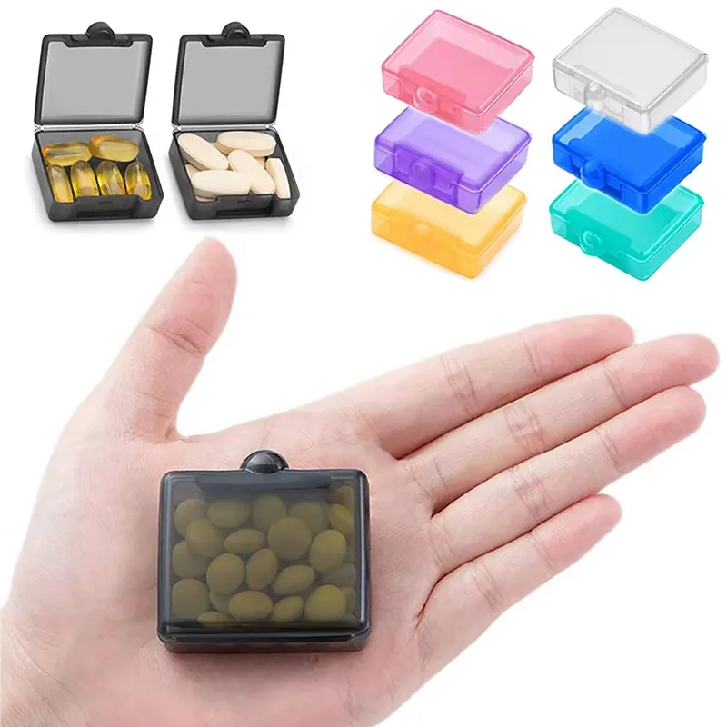 【Hot sales】3pcsSmall pill box, mini transparent plastic pill box, easy to carry, compact, easy to carry