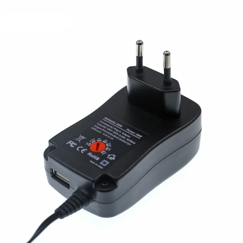 Imagem -04 - Adaptador de Alimentação Universal Adaptador de Alimentação da ue Eua au Reino Unido Adaptador de Alimentação Ajustável ac 110240v dc 5v 6v 8v 9v 10v 12v 2a