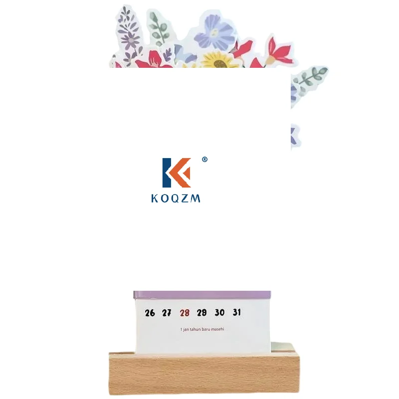 

2026 Bloomy Flowers Desk Calendar Mini Calendar Standing Desk Calendar Vase-Like Desktop Monthly Planner For Home School Office
