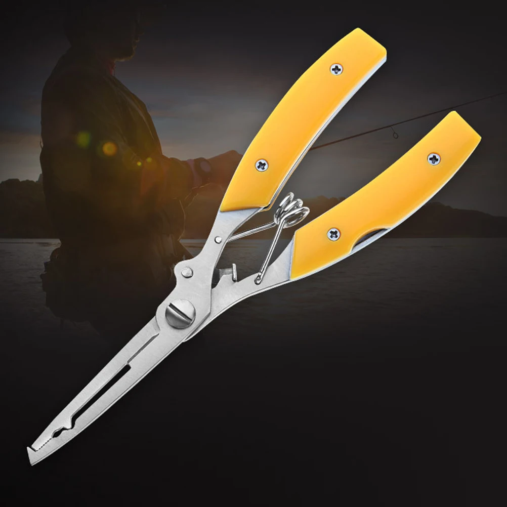 

1pc Pliers Knife Wire Curved Jaws Double Panel Hand Open Slip Resistant Handle Portable Compact Lock Design