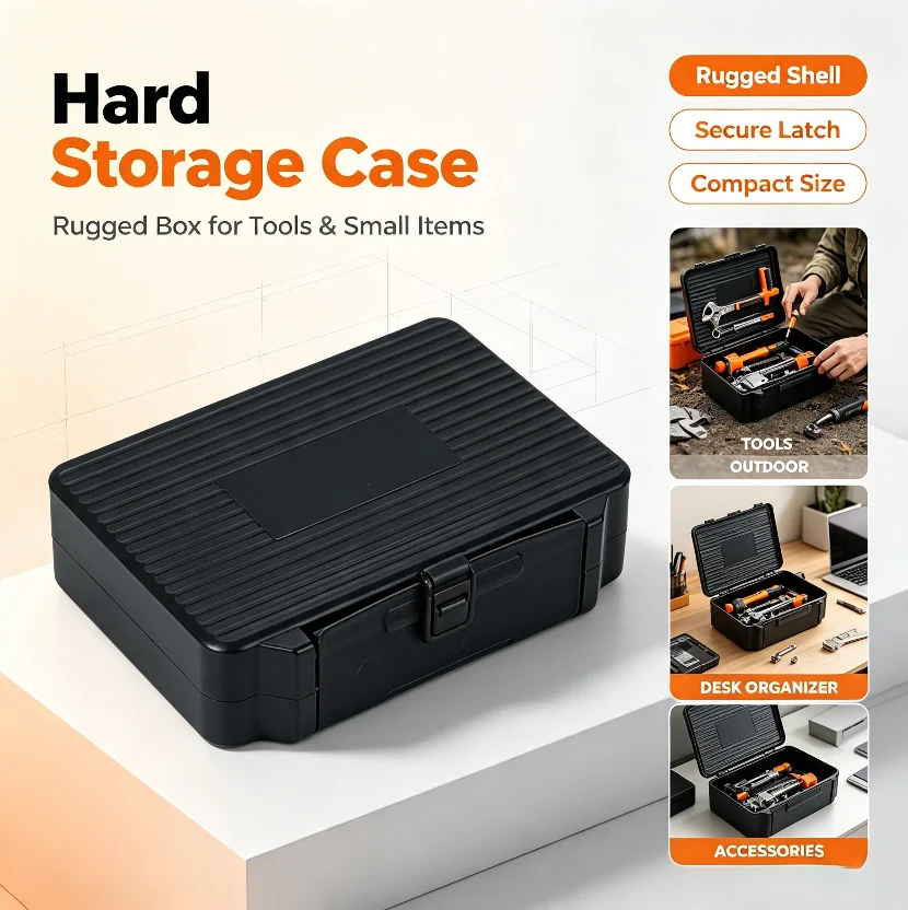 Reinforced Compression Resistant Plastic Toolbox Car Storage Bag Electronic Component Storage Box Hardware Toolbox