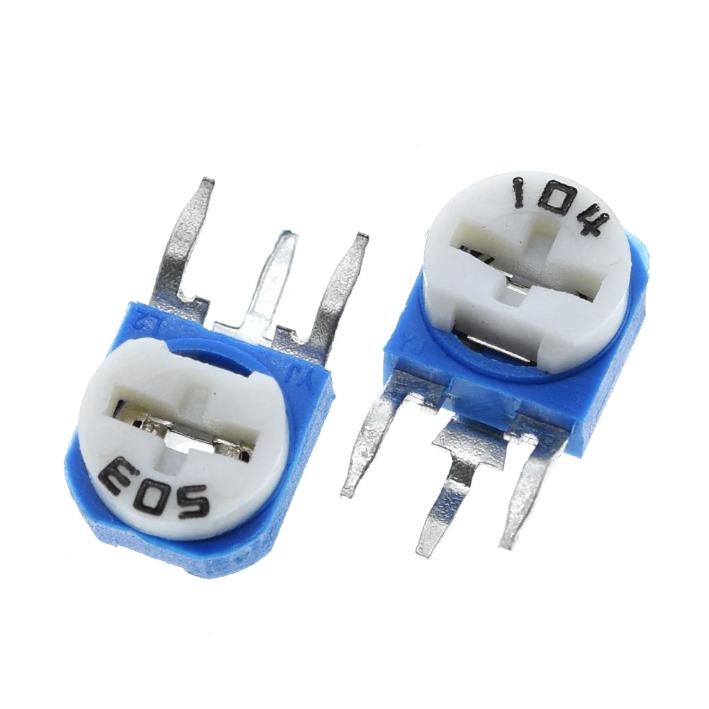 TZT 10pcs Rm063 Rm-063 100 200 500 1k 2k 5k 10k 20k 50k 100k 200k 500k 1m Ohm Trimpot Trimmer Potentiometer Variable Resistor