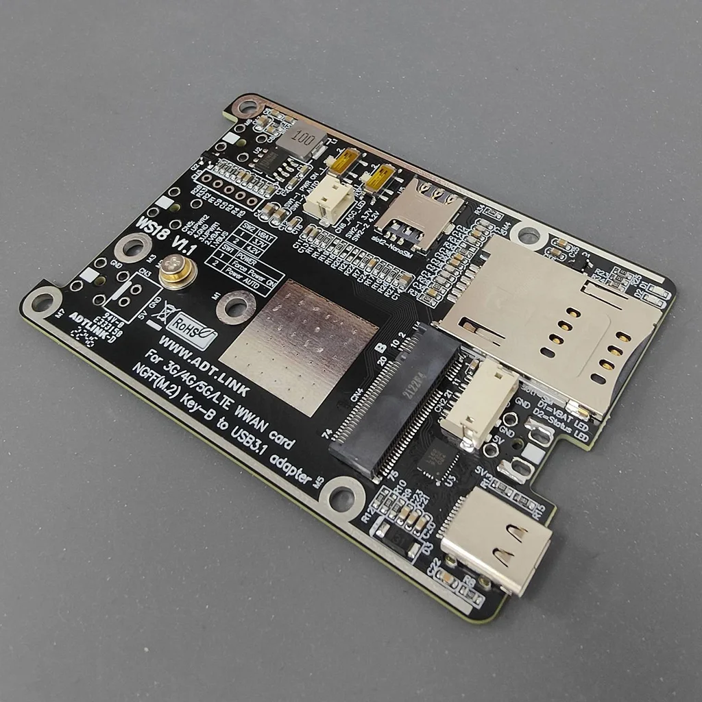 NGFF M.2 B Key WWAN 5G IoT-Steckplatz auf USB 3.1 Typ C 4G LTE 5G Modul Unicom Mobile Telecom Modulare Adapterkarte 2230/3042/3052 – Detail 18