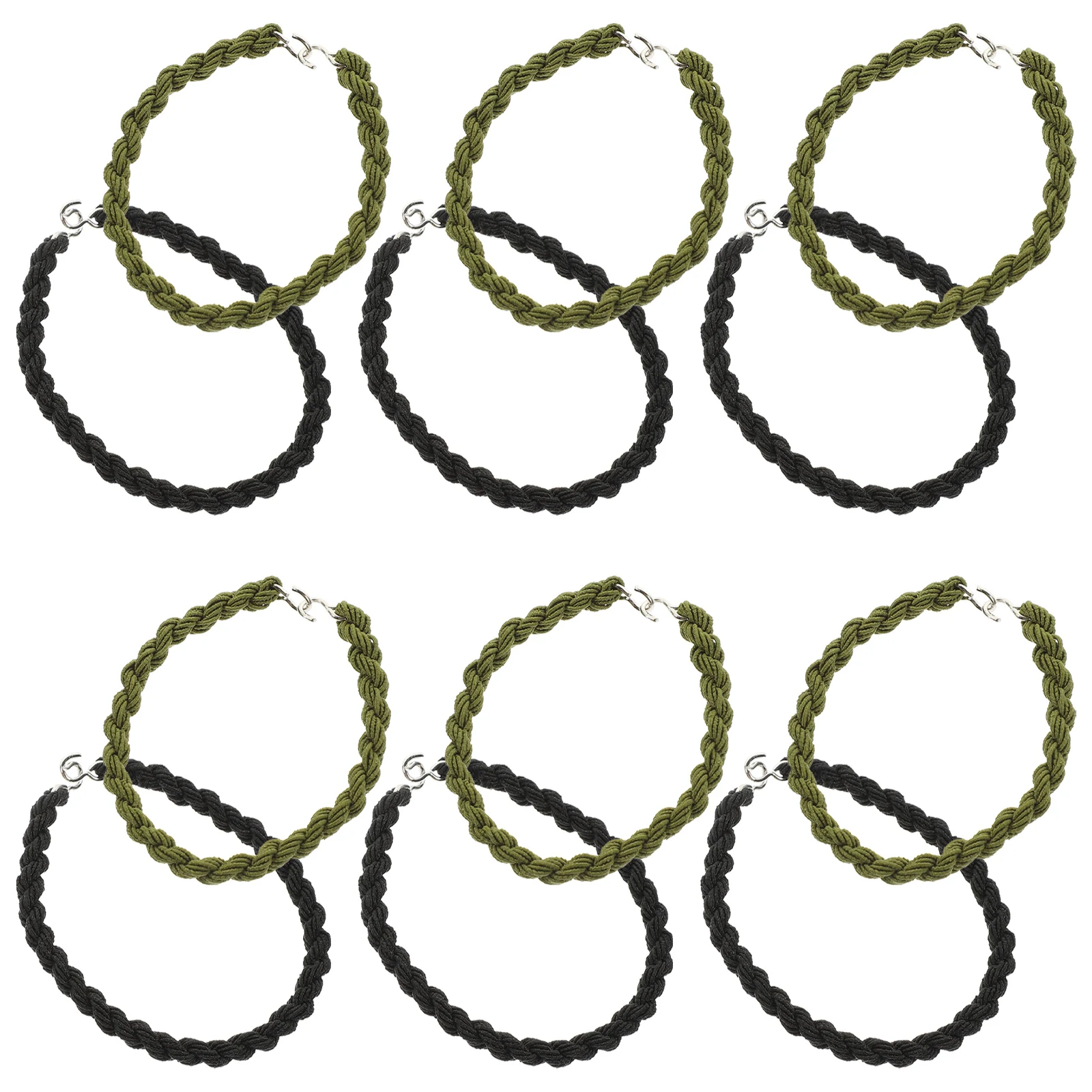 12pçs cordas elásticas multifuncionais, tiras de blusa portáteis para caminhadas, acampamento, uso diário, cinta de blusa, corda elástica conveniente