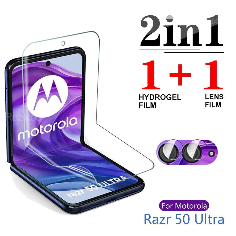 2in1 screen protector For Motorola Razr 50 Ultra 50Ultra Razr50 Ultra 5G Hydrogel film Camera protector glass Razr50Ultra 6.9