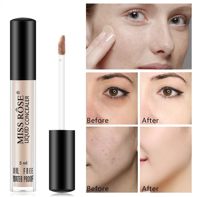 Miss Rose Moisturizing Oil Control Durable Foundation Cream Waterproof Face Makeup Concealer Foundation Solution Primer Makeup