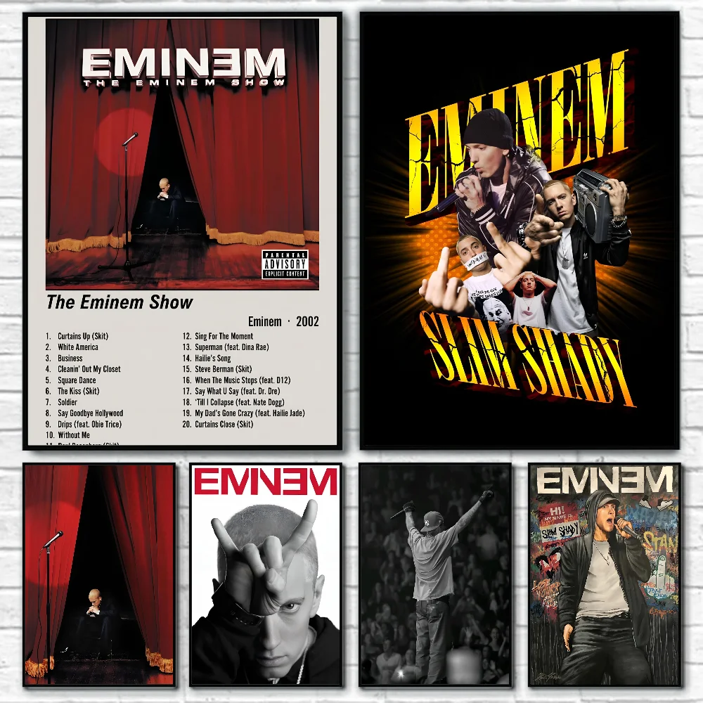 The Famous American Rapper E-Eminem Poster Poster Paper Print Home Living Room Bedroom Entrance Bar Cafe Art Painting Decoration