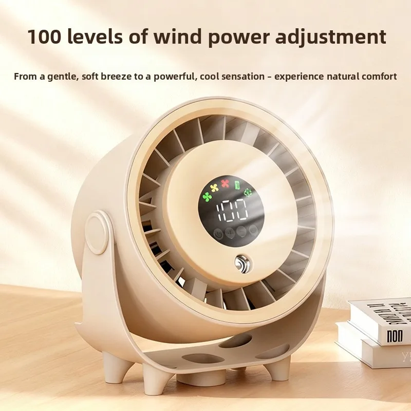 100 Speeds Mini USB Fan Desk Spray Fan Wall Mounted Cooling Fan Portable Misting Fan Small Table Fan for Kitchen Home Office image 5