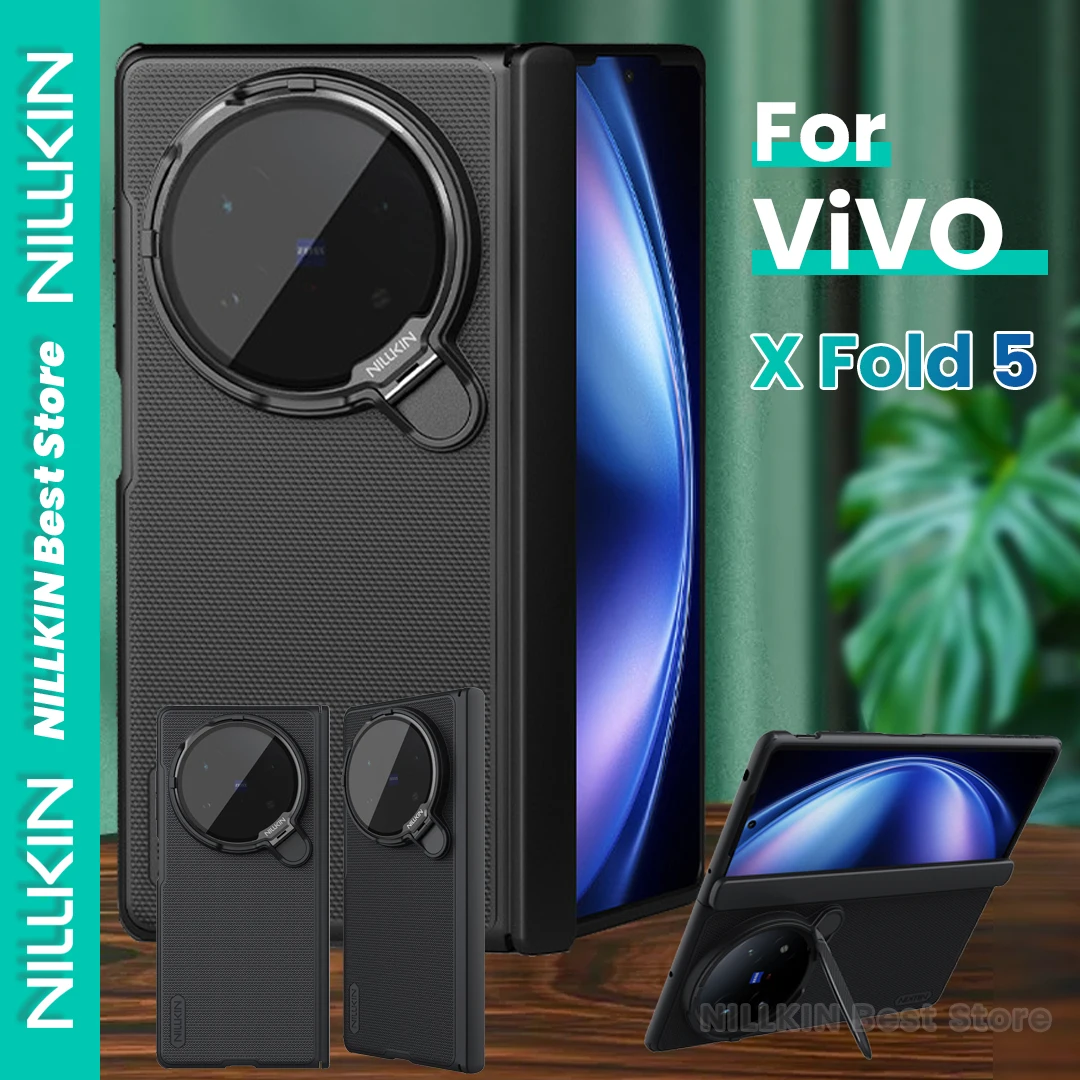 

Nillkin For Vivo X Fold5 Case Transparent Camera Lens Cover On/Off Stand Hinge All-Inclusive Protection Shockproof Hard Cover
