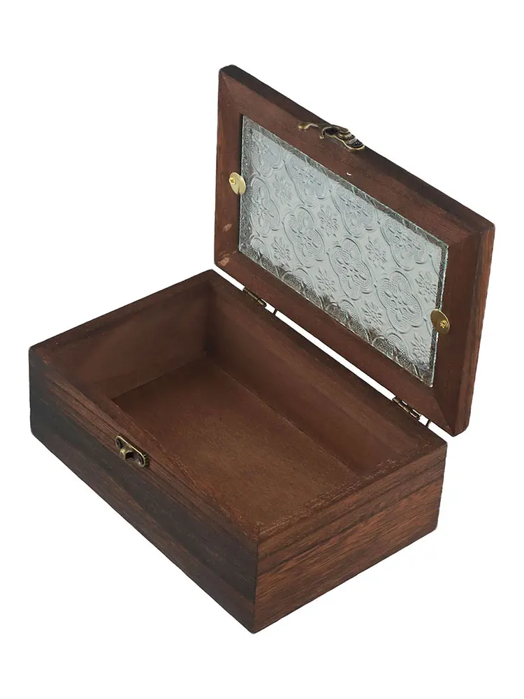 Excellent Customer Service Solid Wood Decorative Box Solid Wood Desktop Organizer Elegant Decoration High-quality Material