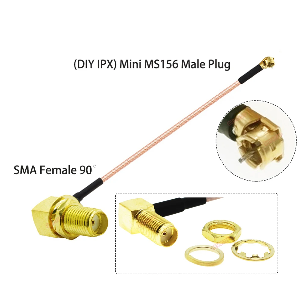 1PCS BEVOTOP DIY  Mini MS156  to SMA Female Jack RG178 Cable RF Coaxial Pigtail Extension Jumper for LTE Modem Yota LU150